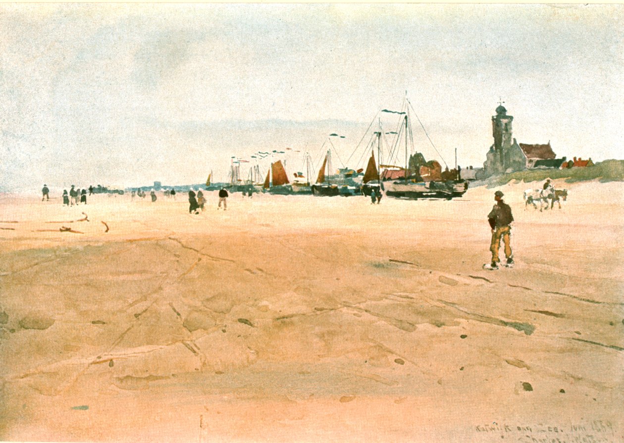 Katwijk aan Zee vuonna 1889, c1900. tekijältä Unbekannt