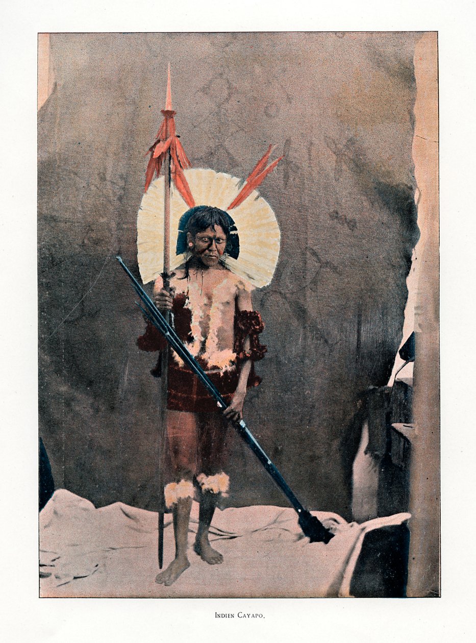 Kayapo-intiaani, 1800-luku tekijältä Unbekannt