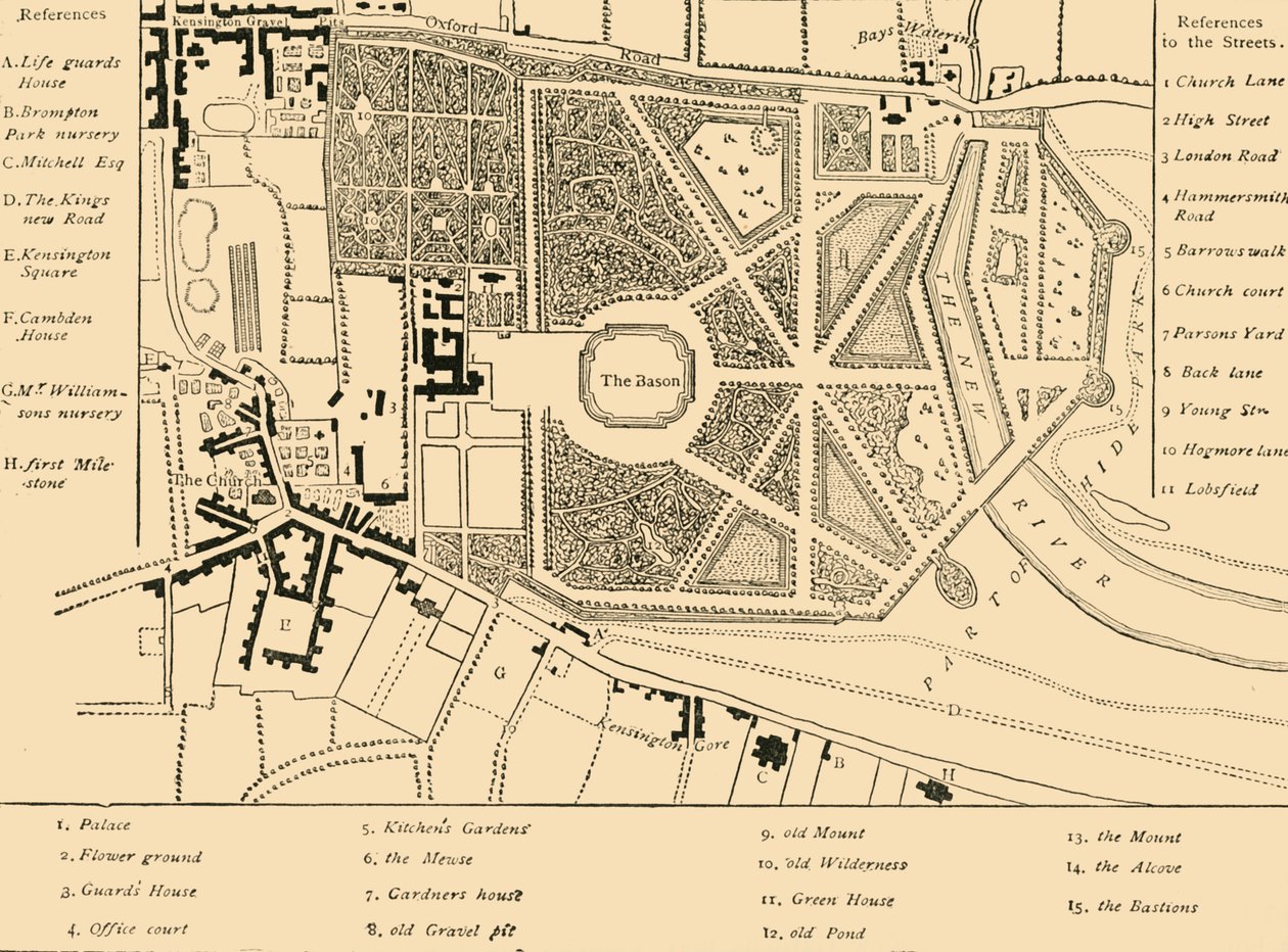 Kensington vuonna 1764, vuonna 1876. tekijältä Unbekannt
