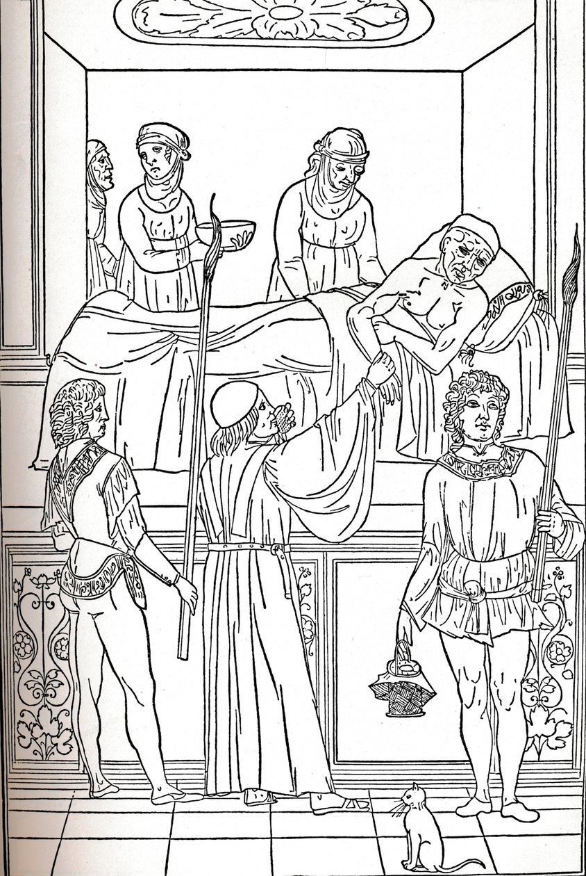 Ketham: Fasciculus Medicinae, Venetsia, 1493, The Treatment Of Plauge, c1493 tekijältä Unbekannt