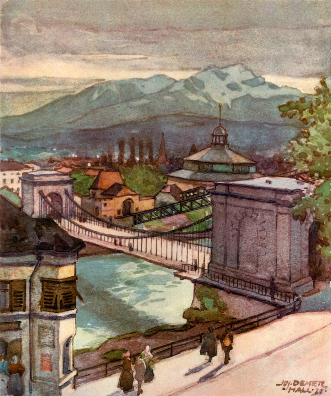 Kettenbrucke, ketjusilta, v1929. tekijältä Unbekannt
