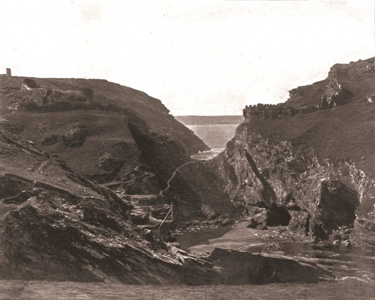 King Arthursin linna, Tintagel, Cornwall, 1894. tekijältä Unbekannt