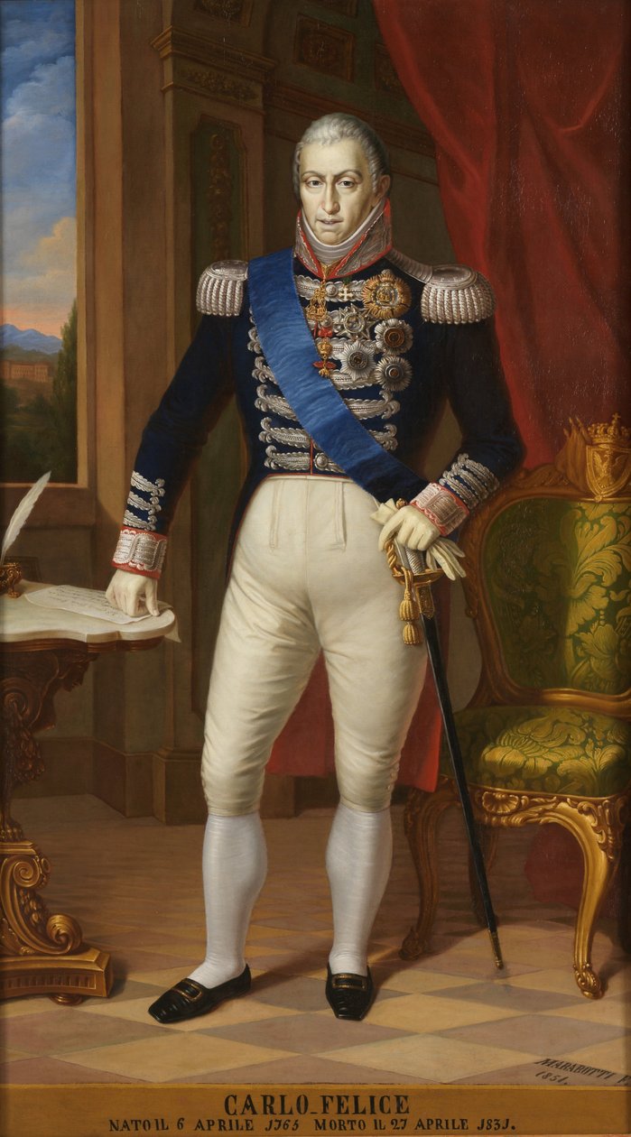 Sardinian kuningas Charles Felix 1765-1831 tekijältä Unbekannt