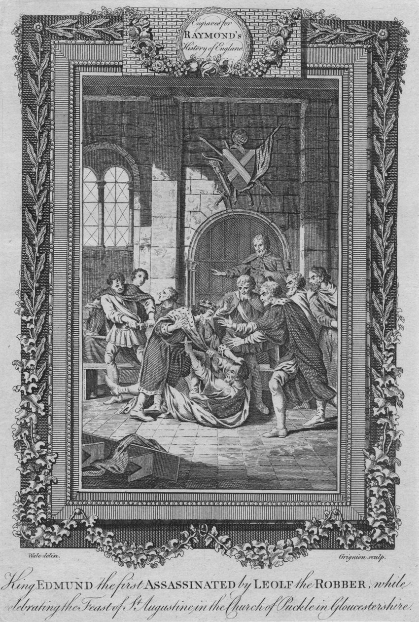 Kuningas Edmund, Leolf Robben murhaama ensimmäinen, vuonna 1787 tekijältä Unbekannt