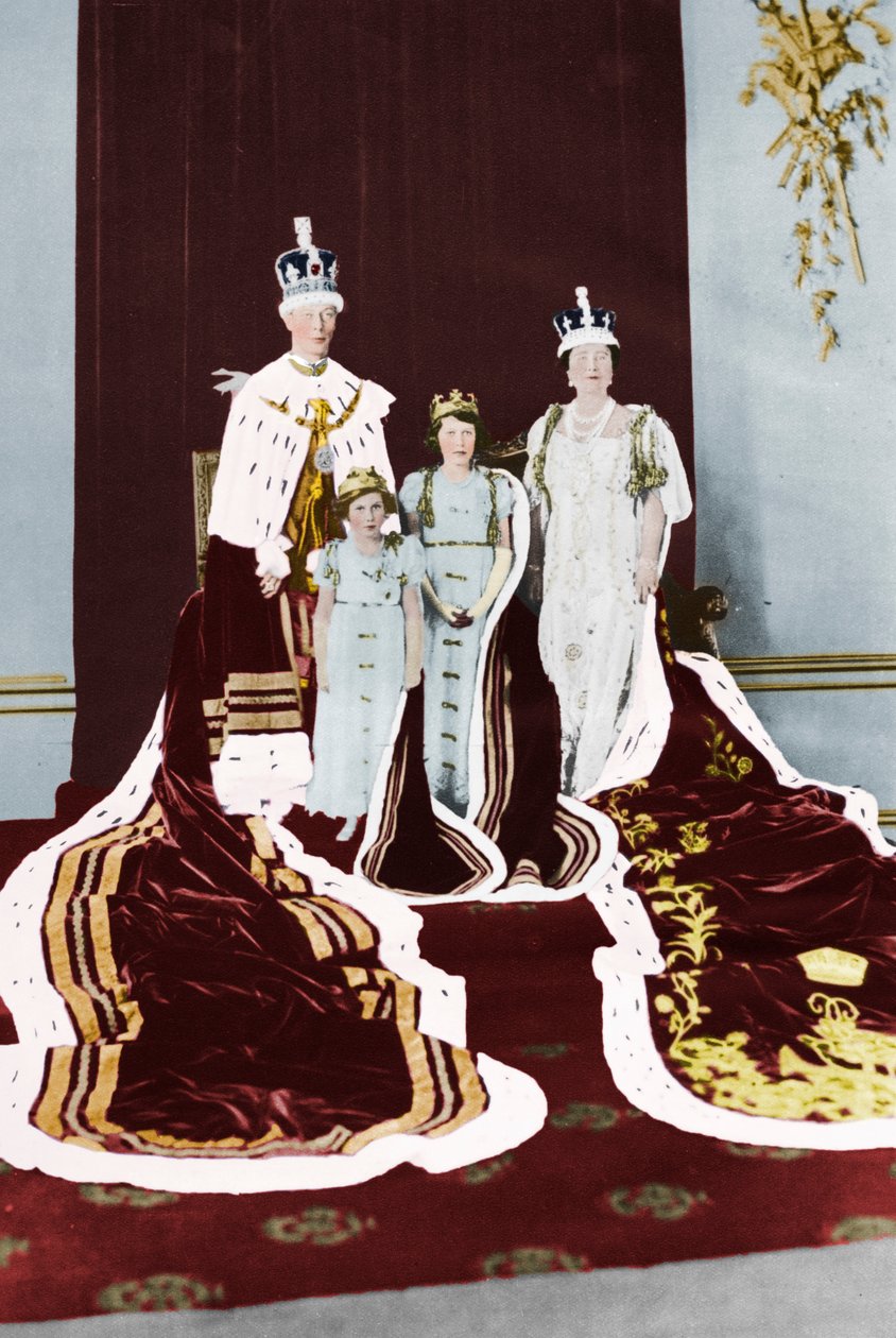Kuningas Yrjö VI ja kuningatar Elisabet kruunauspäivänä vuonna 1937 tekijältä Unbekannt