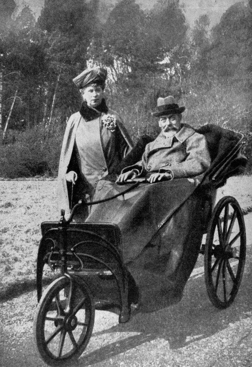 Kuningas George V ja kuningatar Mary Craigwell Housessa, Aldwickissa, lähellä Bognor Regisiä, 1930-luku 1936 tekijältä Unbekannt