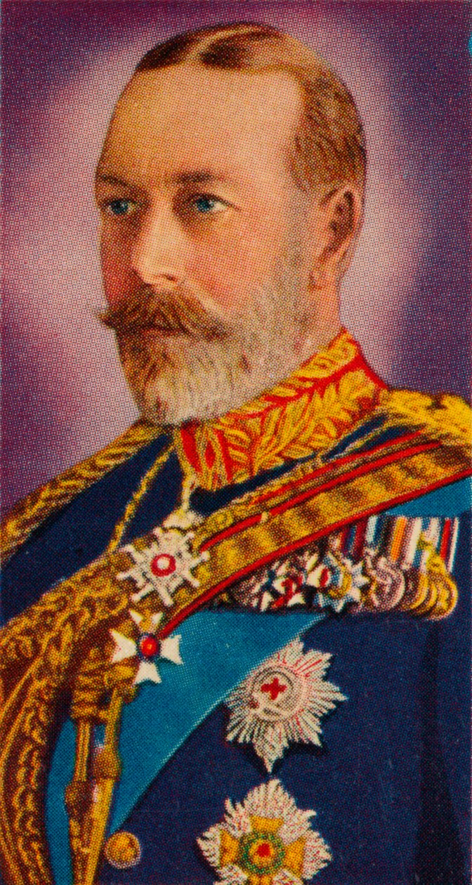 Kuningas Yrjö V Royal Horse Guards Bluesin everstin univormussa, 1935 tekijältä Unbekannt
