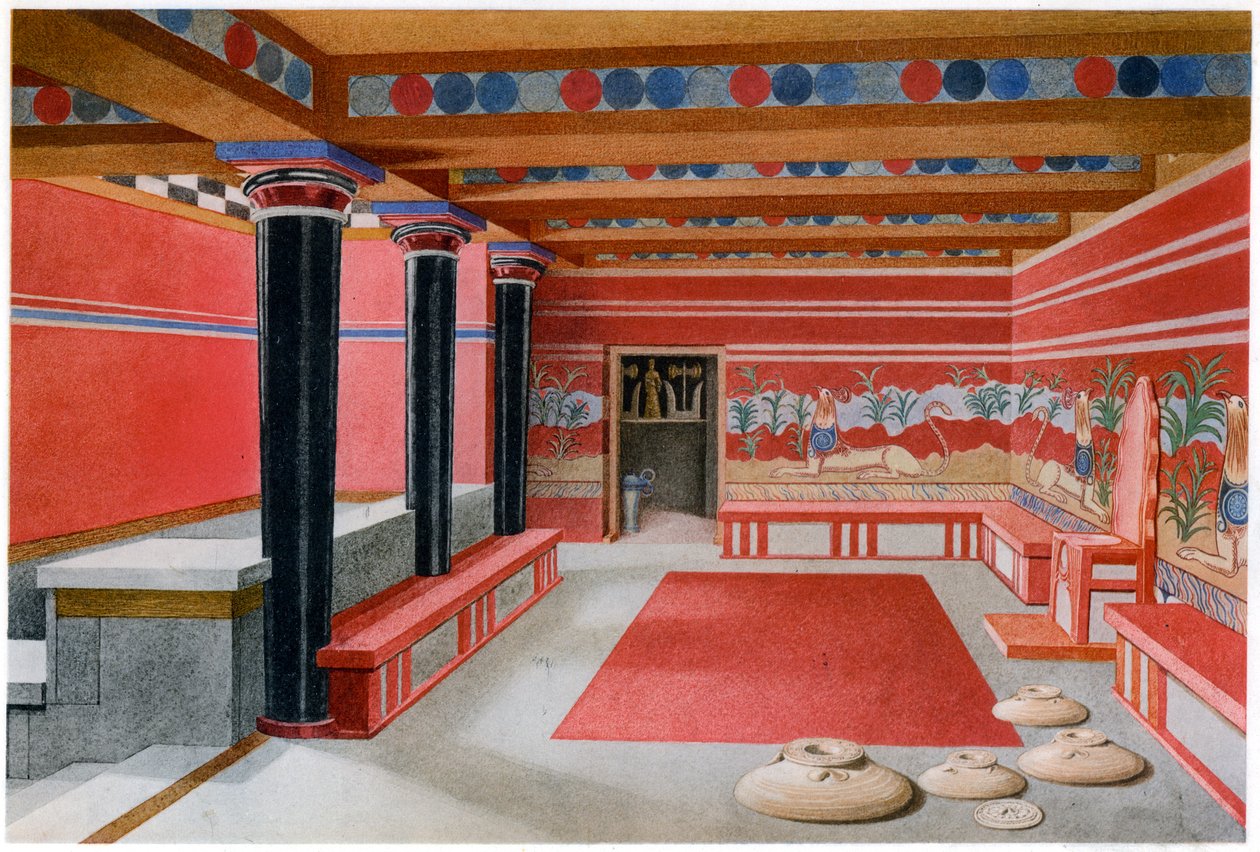Kuningas Minossin valtaistuinsali, Knossos, Kreeta tekijältä Unbekannt