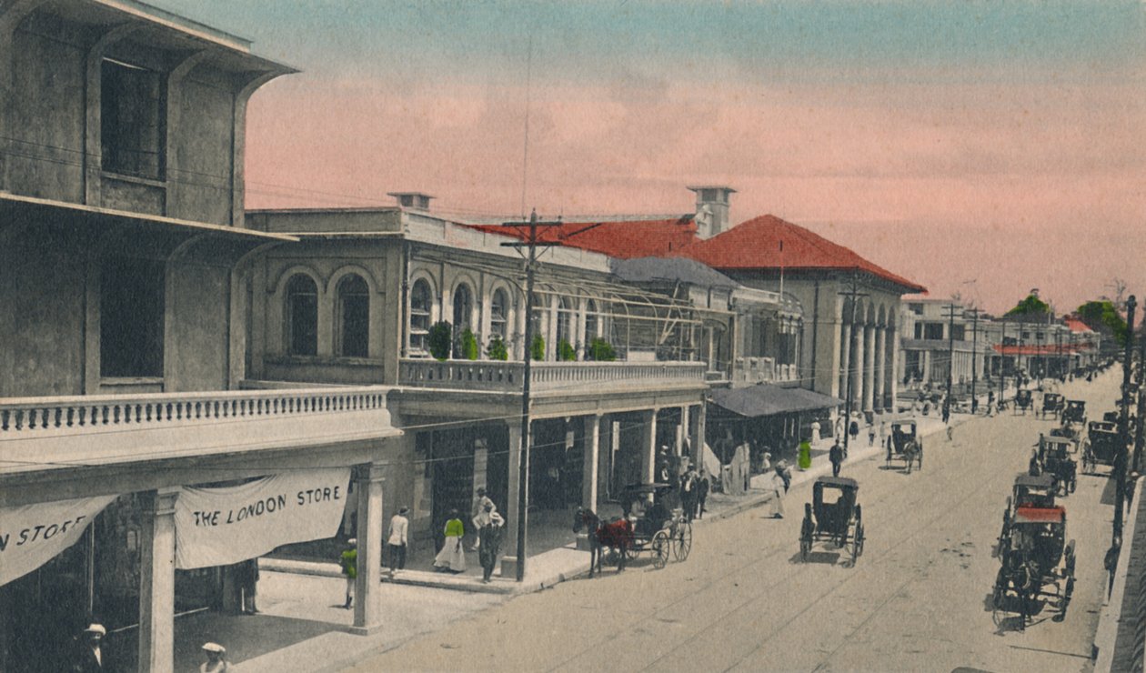 King Street, katsoen pohjoiseen, Kingston, Jamaika, 1900-luvun alku. tekijältä Unbekannt