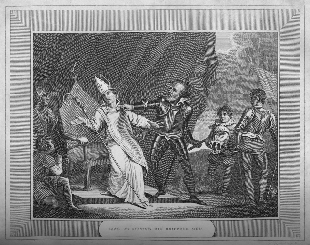 Kuningas William vangitsee veljensä Odon, 1838 tekijältä Unbekannt