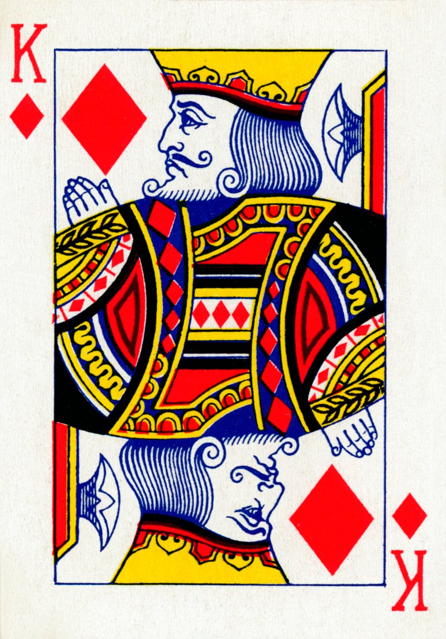 King of Diamonds Goodall & Son Ltd:n pelikorttipakasta, vuodelta 1940 tekijältä Unbekannt