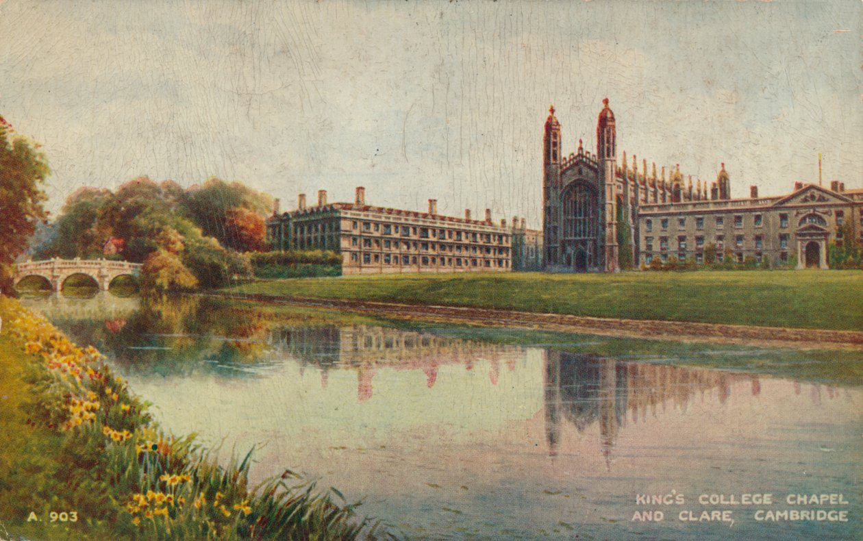 Kings College Chapel ja Clare College, Cambridge, 1935 tekijältä Unbekannt