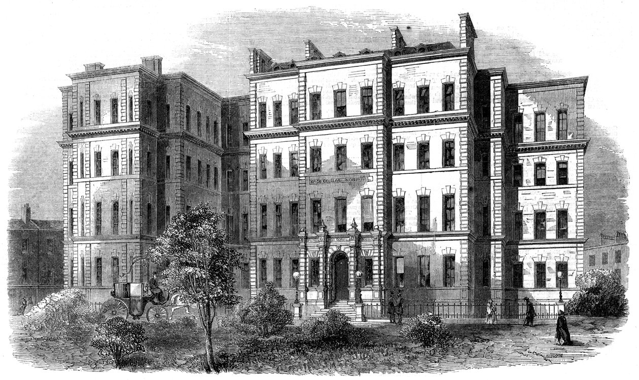 Kings College Hospital, Portugal Street, Lincolns Inn, Lontoo, 1860-luku tekijältä Unbekannt