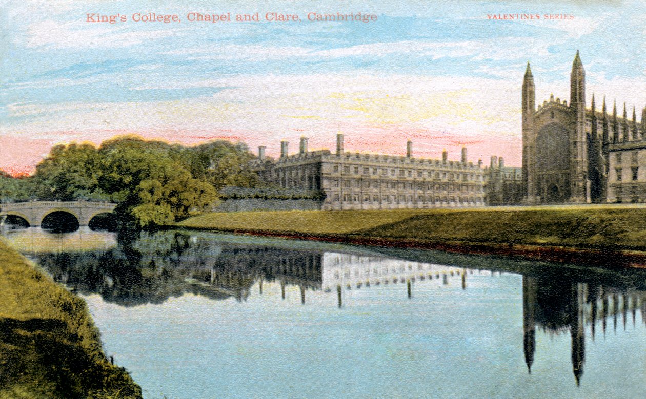 Kings College, Kings College Chapel ja Clare College, Cambridge, 1900-luvun alku tekijältä Unbekannt
