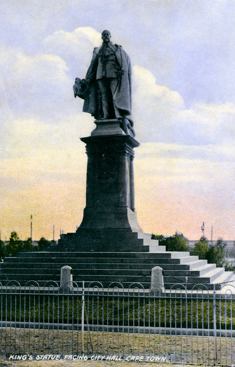 Kuninkaiden patsas, kaupungintaloa päin, Kapkaupunki, 1900-luku tekijältä Unbekannt