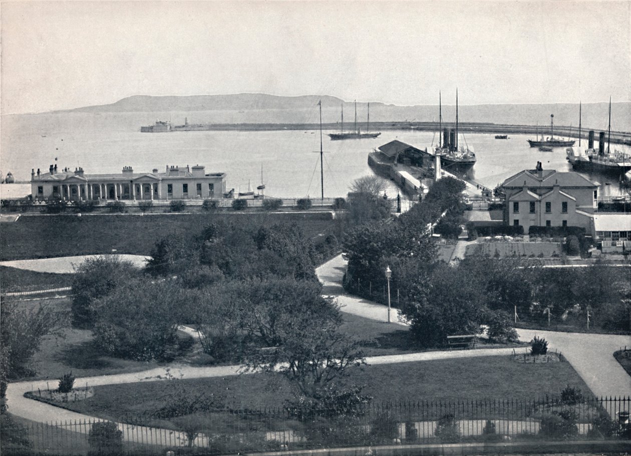 Kingstown - Yleisnäkymä satamaan, 1895 tekijältä Unbekannt