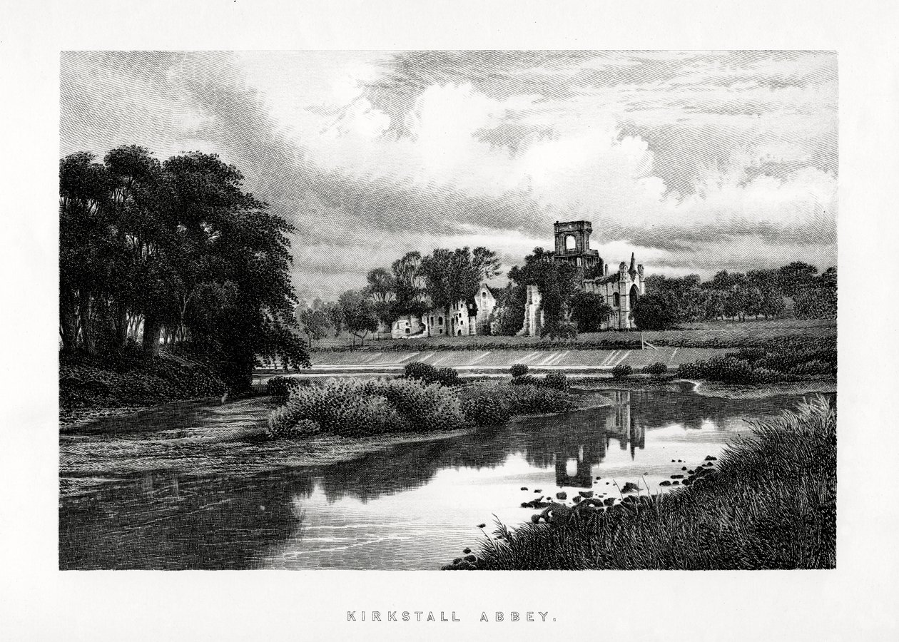 Kirkstall Abbey, Leeds, Yorkshire, 1896 tekijältä Unbekannt