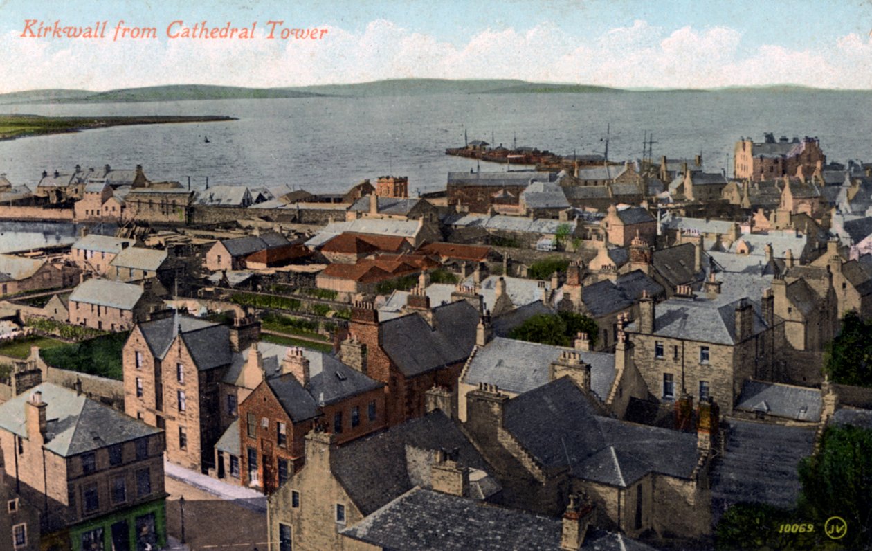 Kirkwall katedraalin tornista, Orkney, Skotlanti, 1900-luku tekijältä Unbekannt