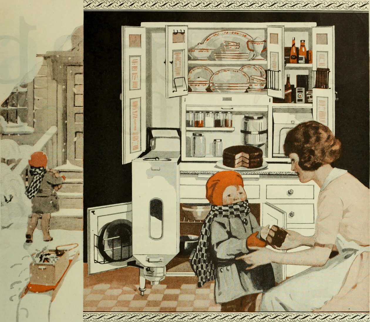 Keittiömainoksia The Saturday Evening Post -lehdestä, n. 1920-1925. tekijältä Unbekannt