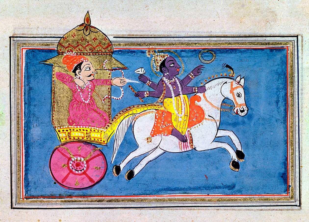 Krishna, hindujumala, Vishnun avatar, 1600-luku tekijältä Unbekannt