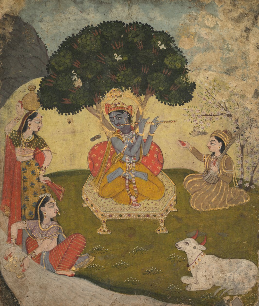Krishna ja Gopis, 1800-luvun puoliväli. tekijältä Unbekannt
