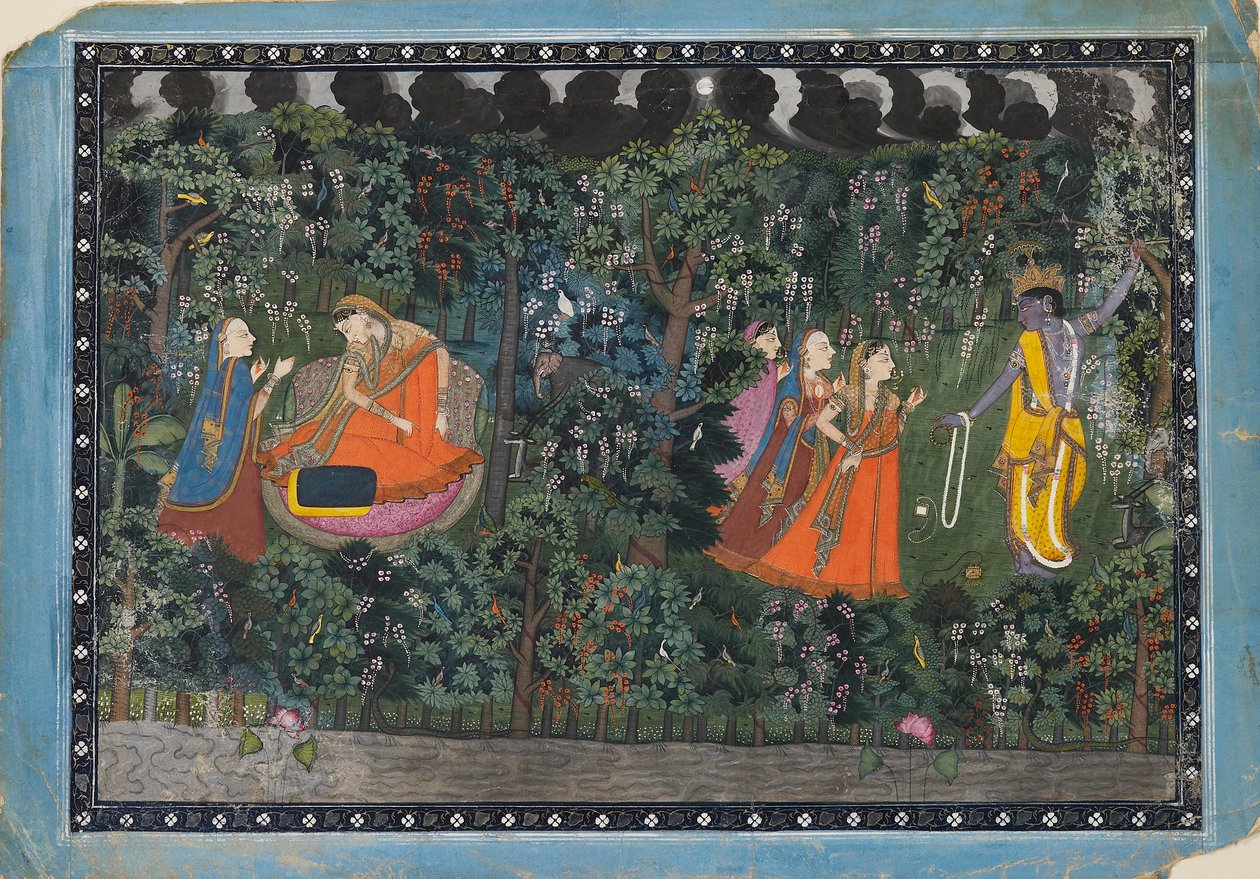 Krishna ja Radha, 1850 tekijältä Unbekannt