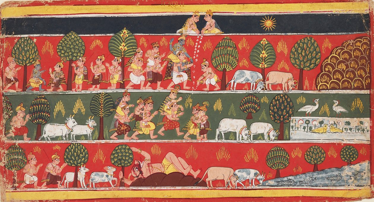 Krishna ja gopit, 1720 tekijältä Unbekannt