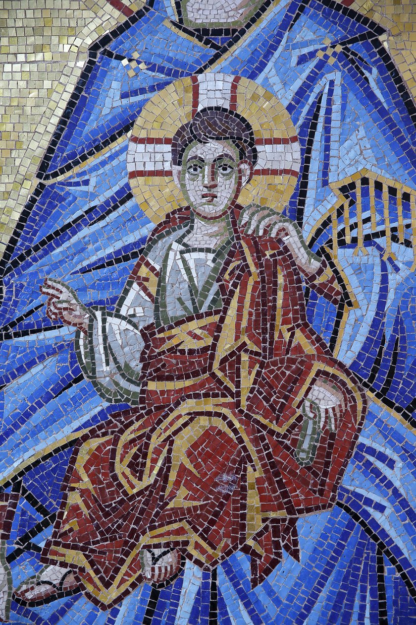 Kykkosin luostari, Kypros. Mosaiikki yksityiskohta. Jeesus lapsena, 20150510, Pedoulas, Kypros tekijältä Unbekannt