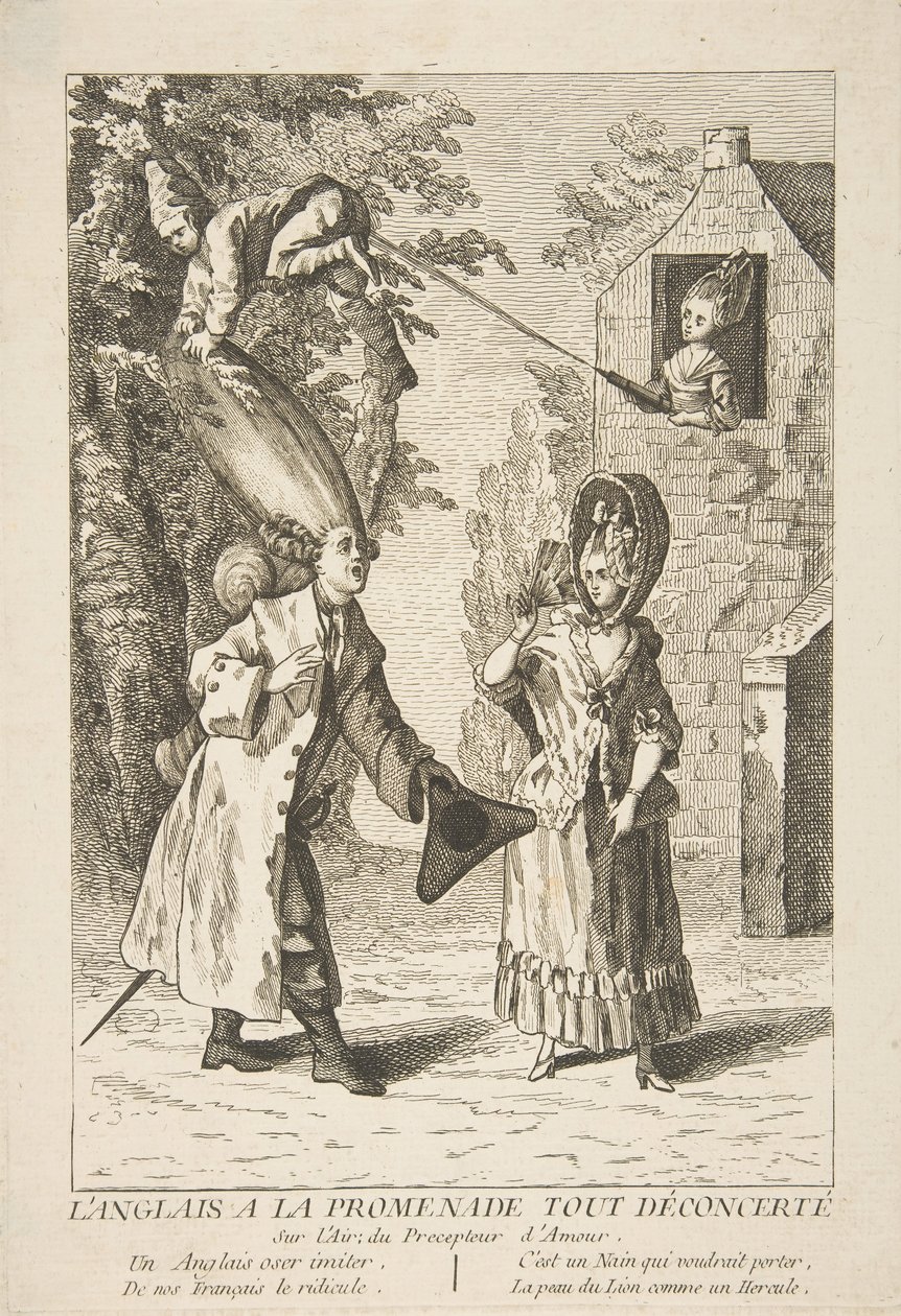 Englantilainen kävelykadulla melko hämmentynyt, 1720-75. tekijältä Unbekannt