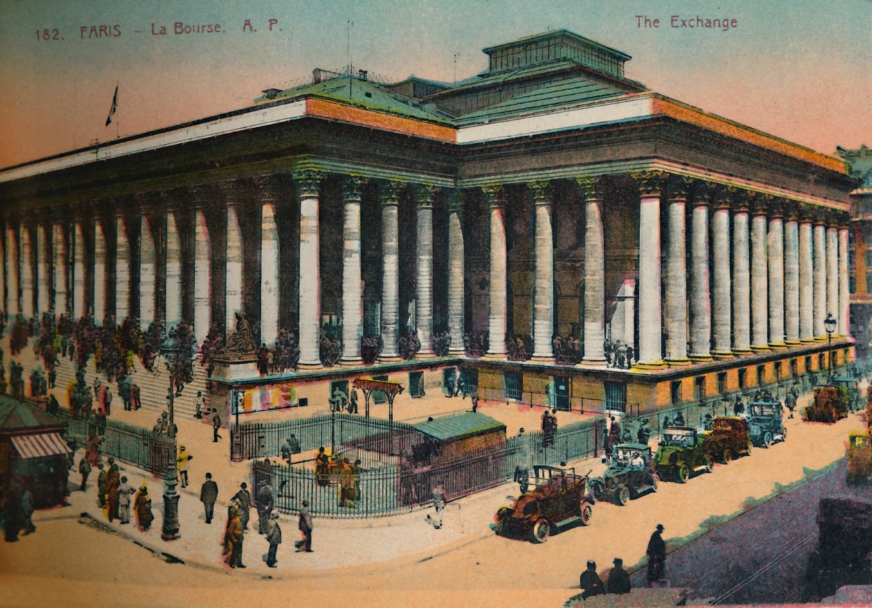 The Bourse, Pariisi, vuonna 1920 tekijältä Unbekannt