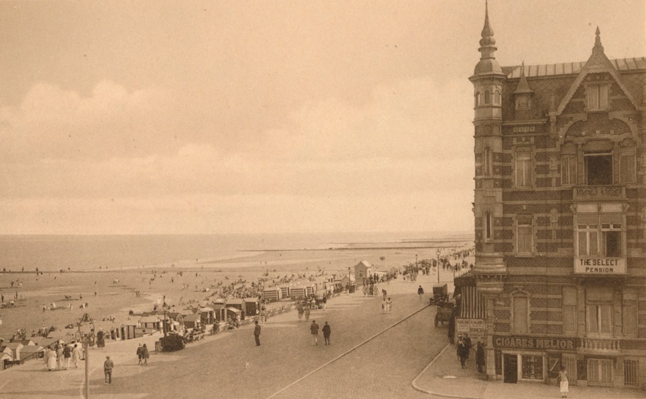 La Digue et la Plage, Promenade and the Beach, c1900. tekijältä Unbekannt