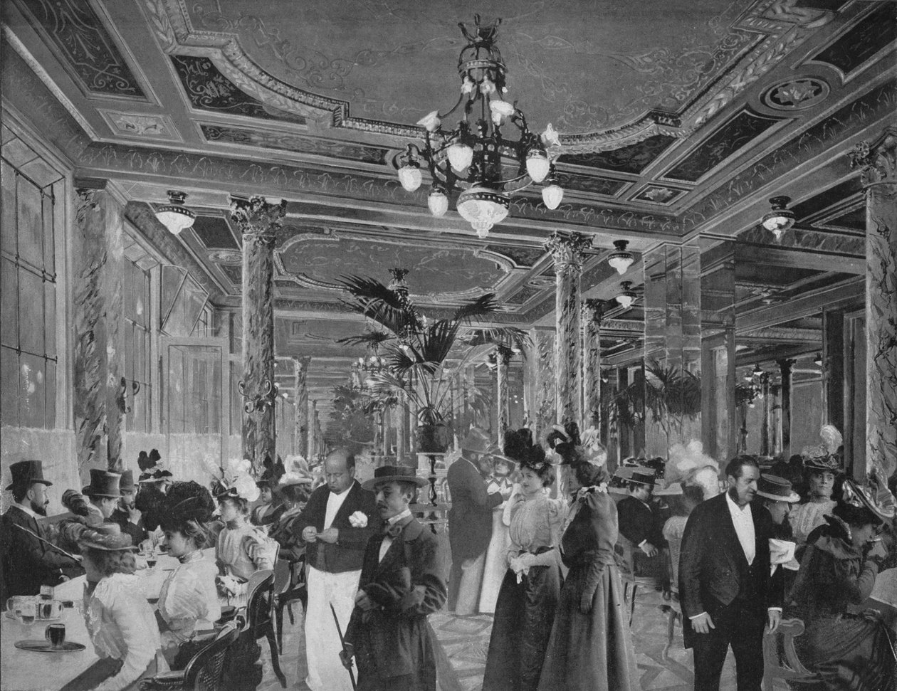 American Cafen suuri sali, 1900 tekijältä Unbekannt