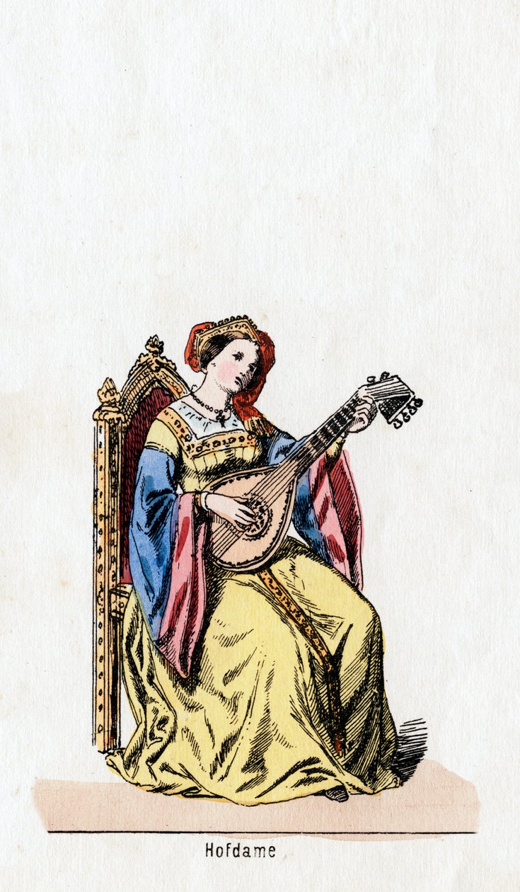 Odottajarouva, pukusuunnittelu Shakespearen näytelmään, Henry VIII, 1800-luku tekijältä Unbekannt