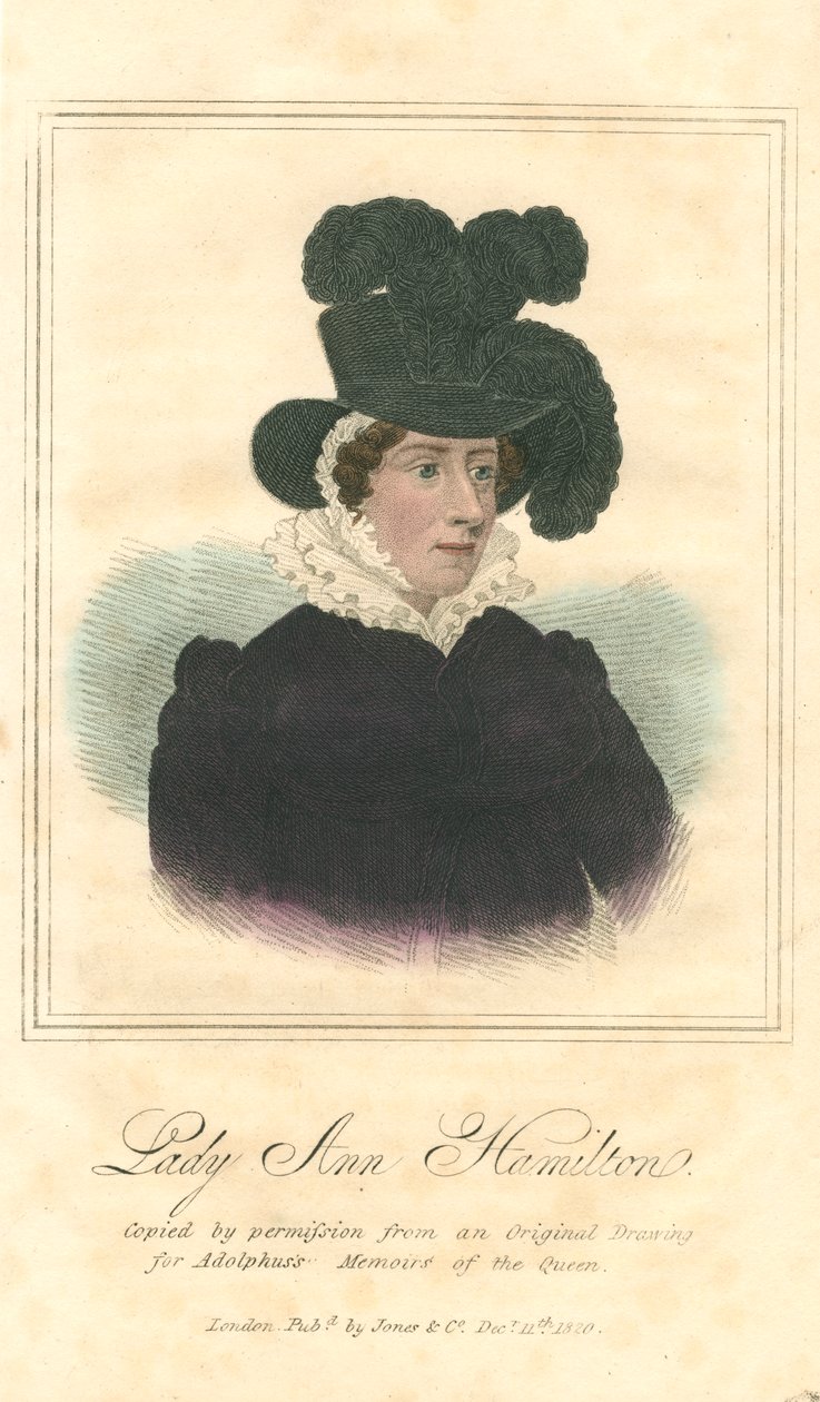 Lady Anne Hamilton, 1820 tekijältä Unbekannt
