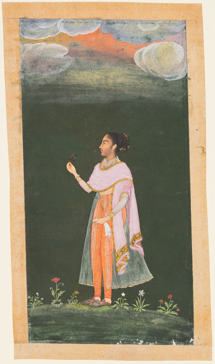 Lady Handing a Flower, c. 1670-80 luvut. tekijältä Unbekannt