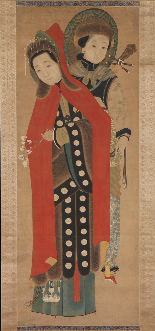 Lady ja palvelija, 1800-luku. tekijältä Unbekannt