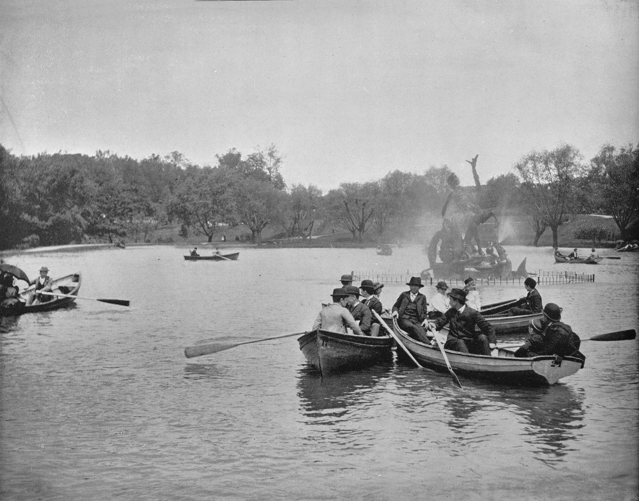 Järvi Wade Parkissa, Clevelandissa, Ohiossa, vuodelta 1897. tekijältä Unbekannt
