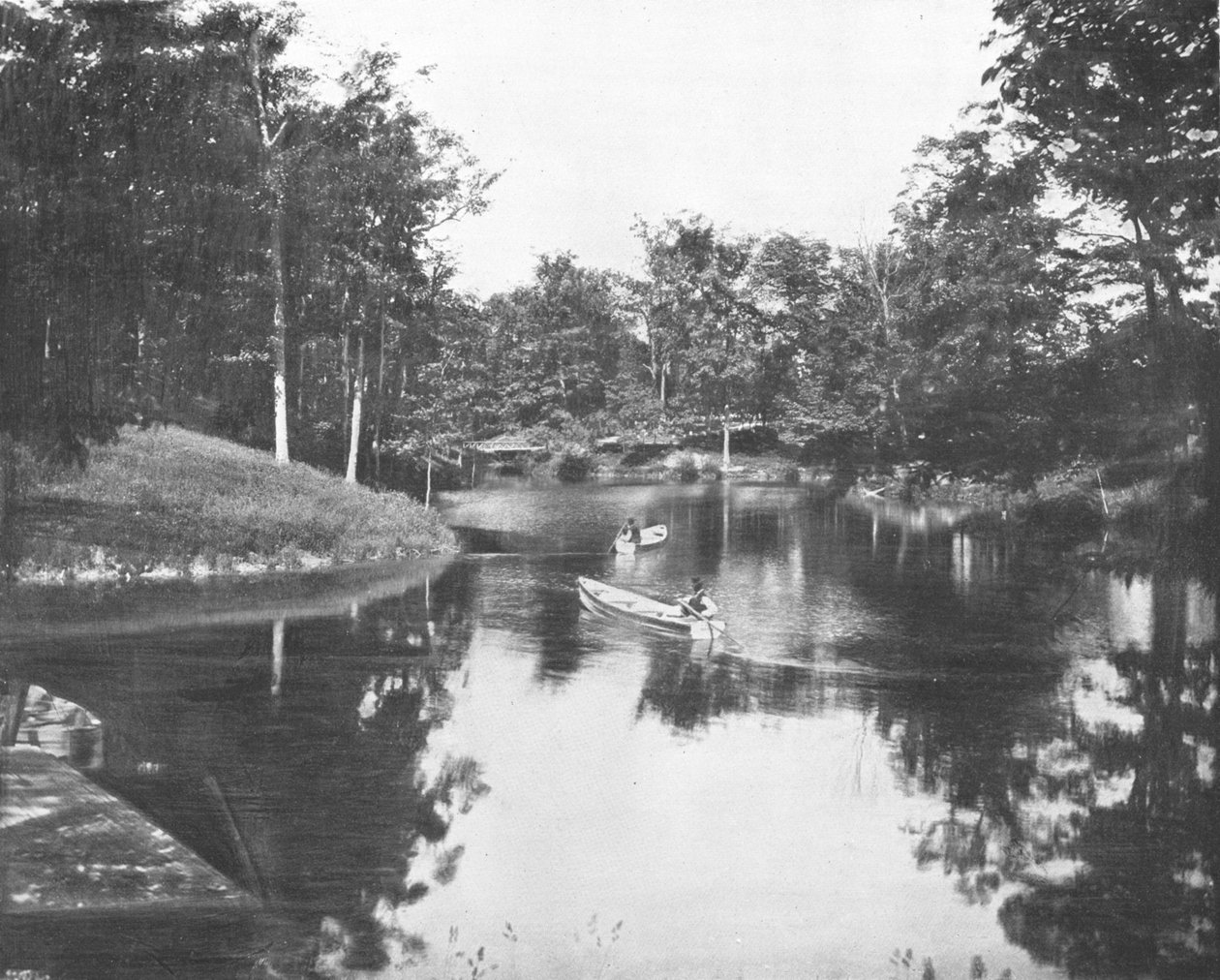 Järvi Soldiers Homen alueella, Milwaukee, Wisconsin, USA, c1900. tekijältä Unbekannt