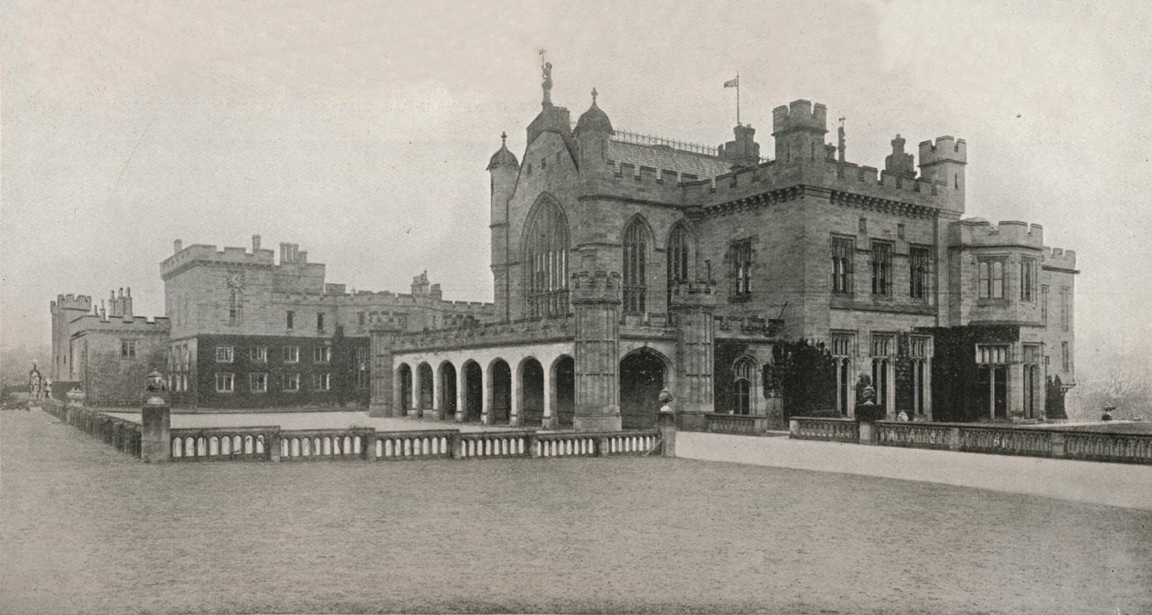 Lambton Castle, Durham, Rt.:n kotipaikka. Hon. Durhamin jaarli, vuodelta 1913 tekijältä Unbekannt
