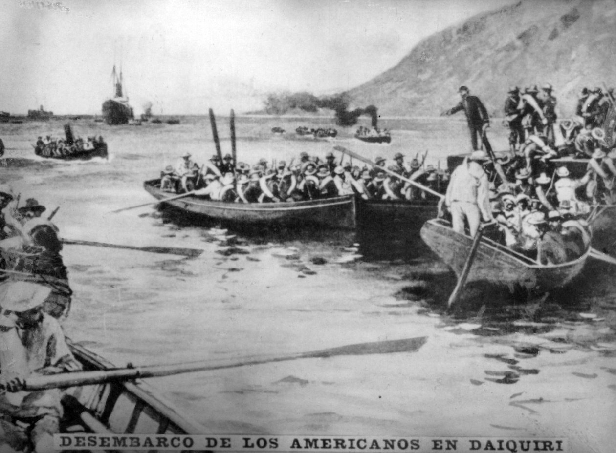 Amerikkalaisten maihinnousu Daiquirissa, 1898, 1920-luvut. tekijältä Unbekannt