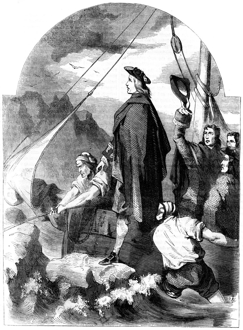 Chevalier de St Georgen laskeutuminen Skotlannissa, 1715, 1800-luku tekijältä Unbekannt