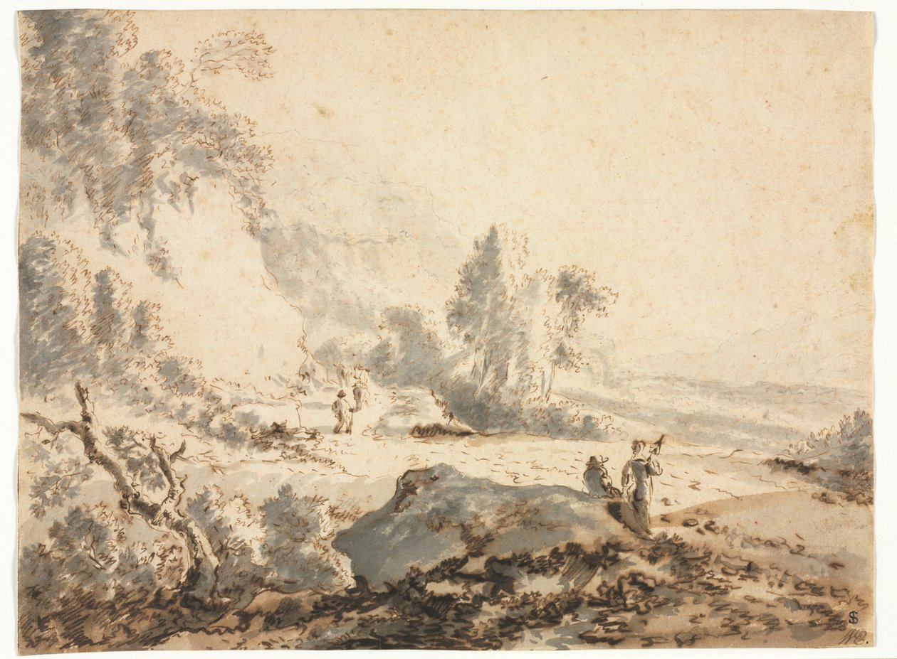Maisema, 1700-luku. tekijältä Unbekannt