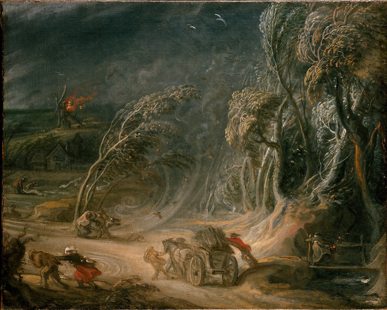 Maisema: myrsky, 1700-luku tekijältä Unbekannt