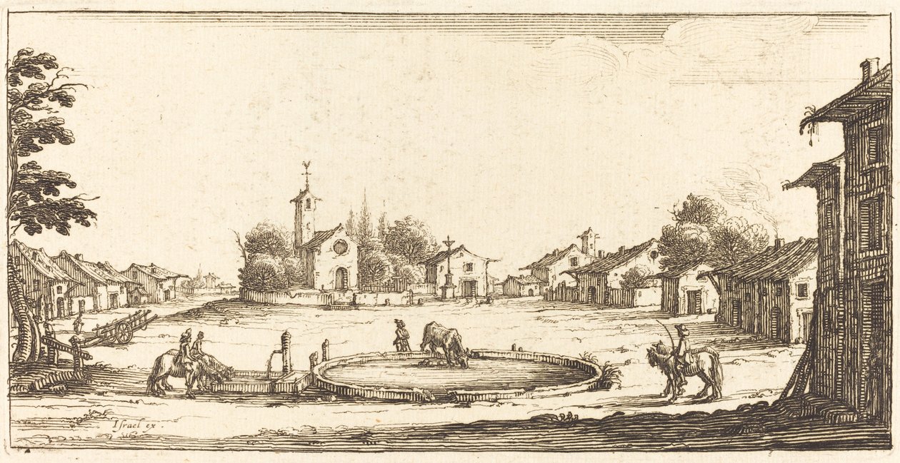 Maisema vuonna 1635 tai sen jälkeen. tekijältä Unbekannt