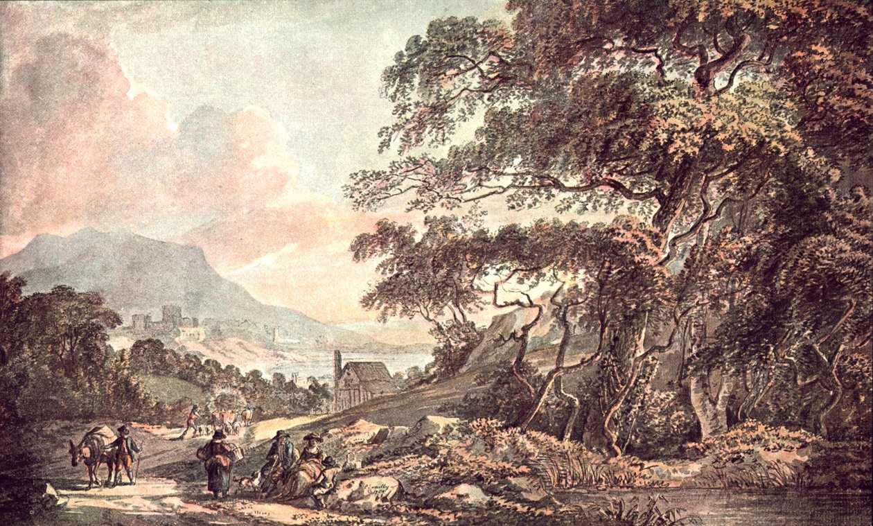 Maisema lähellä järveä, 1785, c1900. tekijältä Unbekannt