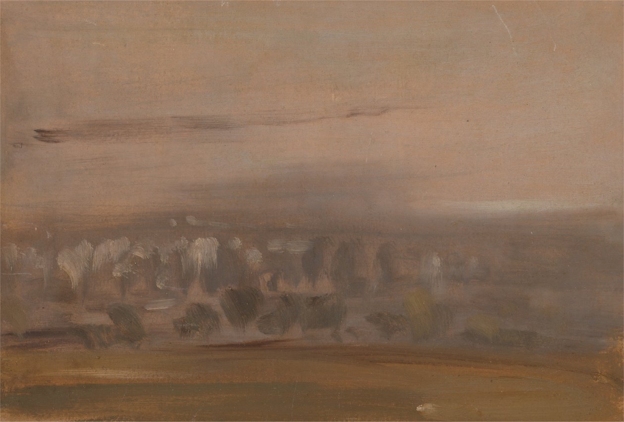 Maisema puiden kanssa rinteessä, 1800-luvun alku. tekijältä Unbekannt