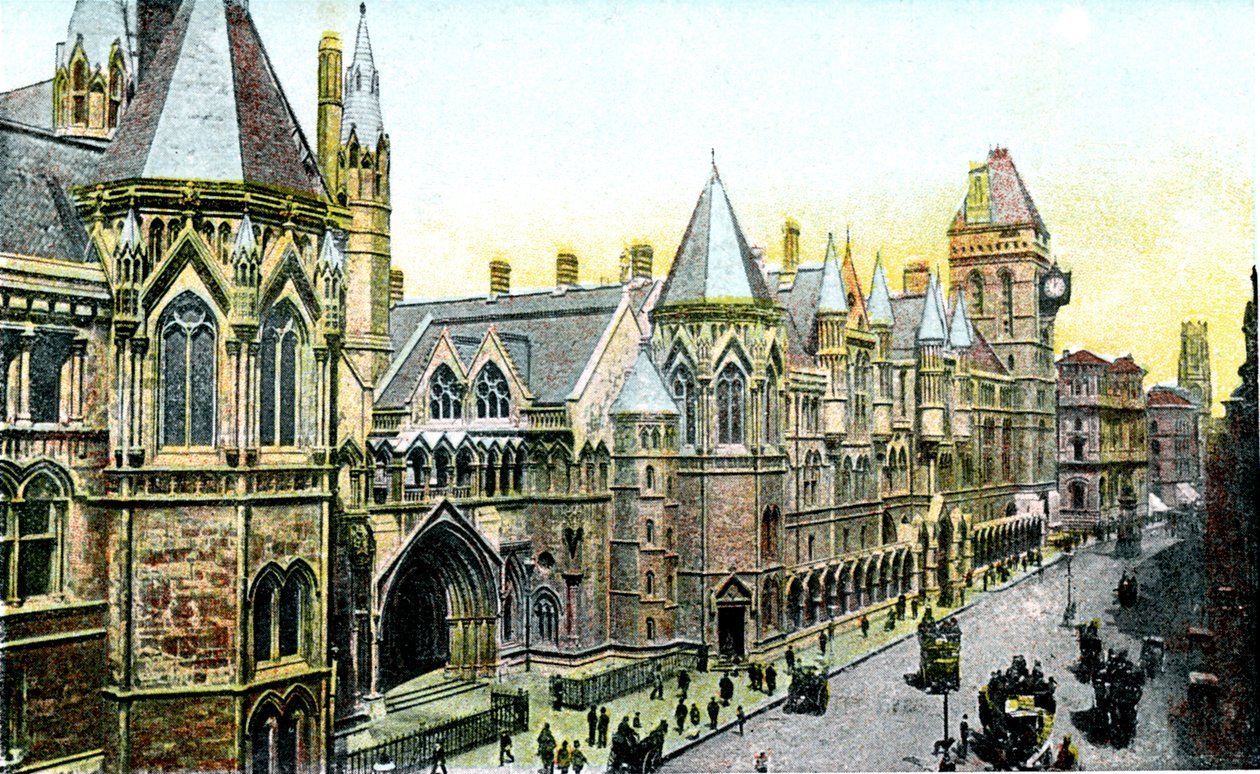 Law Courts, Lontoo, 1900-luku tekijältä Unbekannt