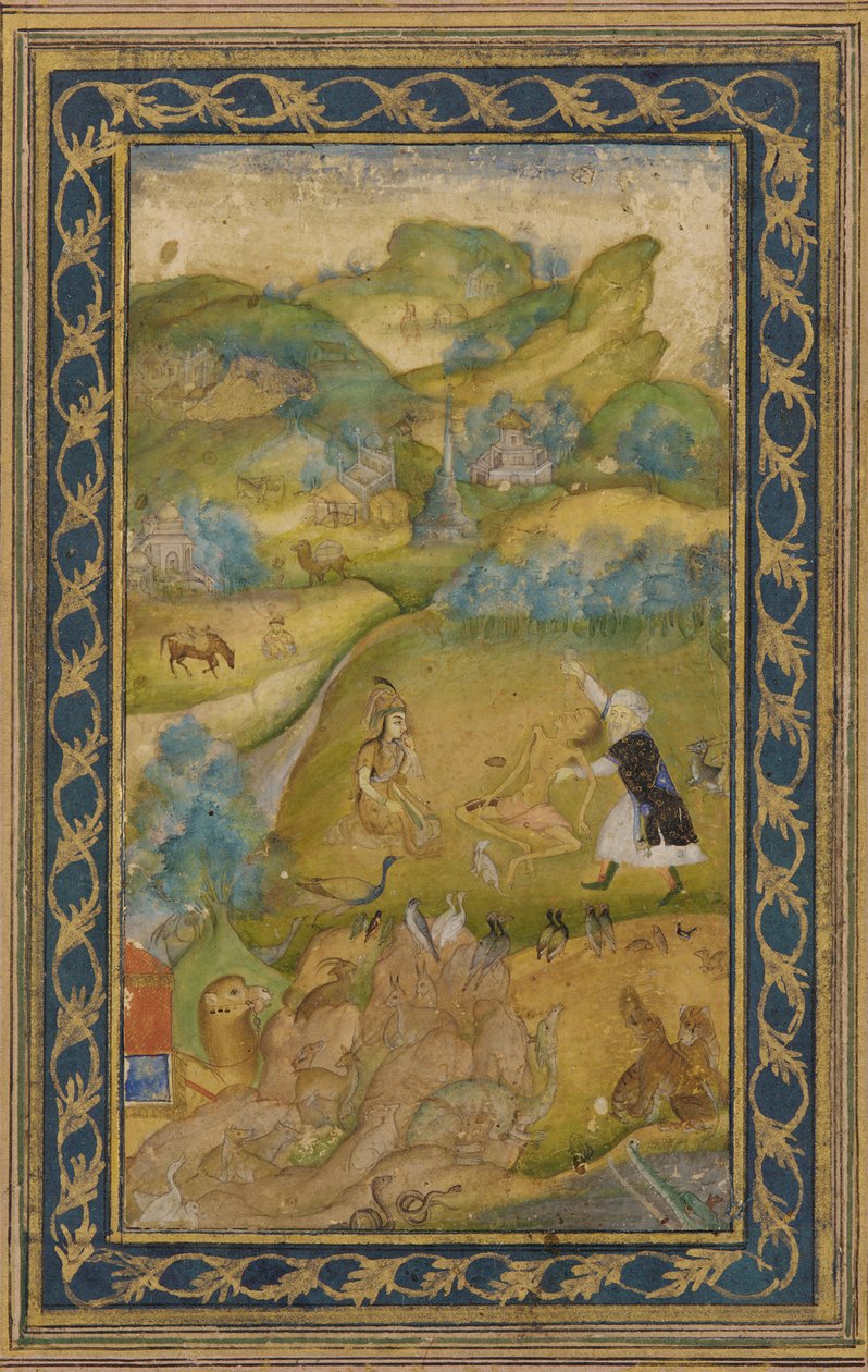 Layla ja Majnun, Mughal-dynastia, 1600-luku. tekijältä Unbekannt