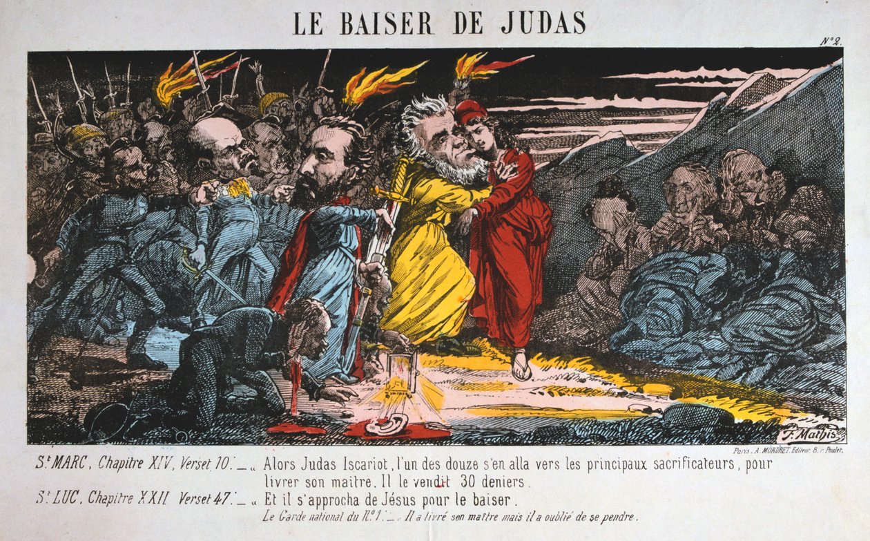 Juudaksen suudelma, Pariisin kommuuni, 1871. tekijältä Unbekannt