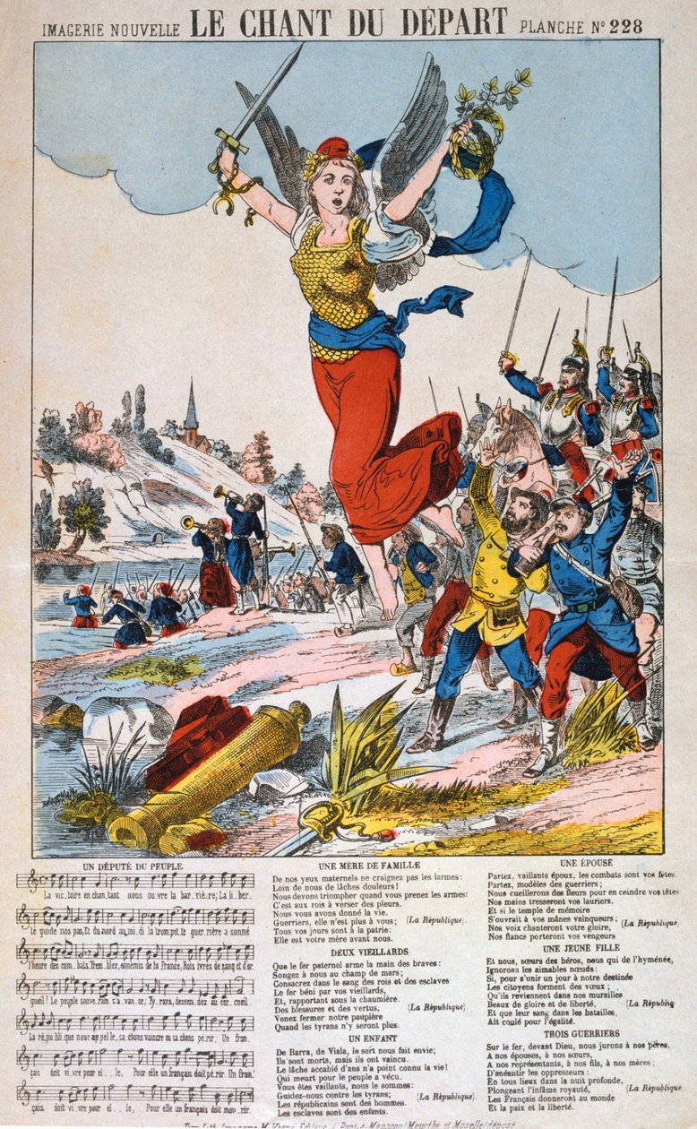 Le Chant du Depart, laululevy, Ranskan ja Preussin sota, 1870-1871. tekijältä Unbekannt